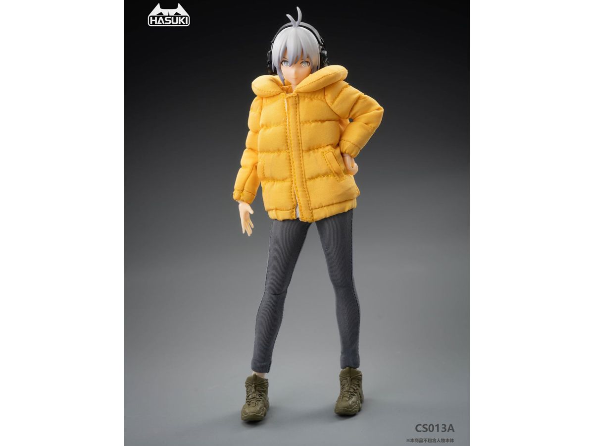 CS013A Down Jacket + Leggings Set for Movable Figures (Yellow)